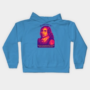 Blaise Pascal Portrait and Quote Kids Hoodie